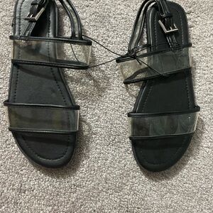 Black and Clear Women's Sandals